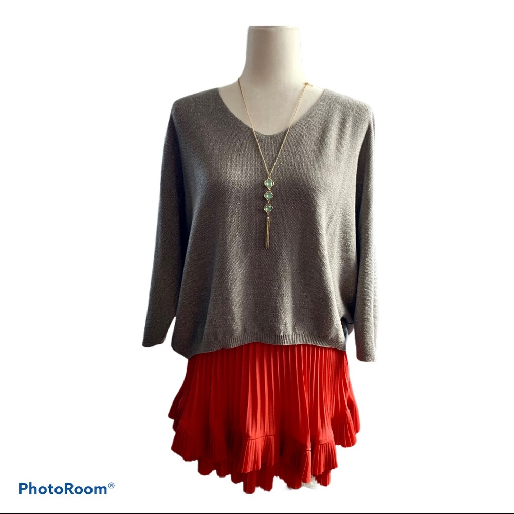 Banana Republic Coral Pleated Miniskirt Size 0